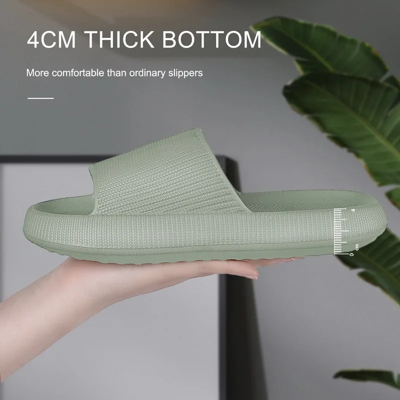 Cloud Sliders Women Men Non-Slip Bathroom Slippers Summer Soft Flip Flop Pillow Sliders Platform Pool Sliders Shower Shoes for I