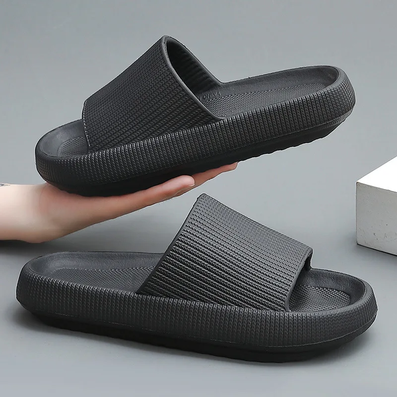 Cloud Sliders Women Men Non-Slip Bathroom Slippers Summer Soft Flip Flop Pillow Sliders Platform Pool Sliders Shower Shoes for I