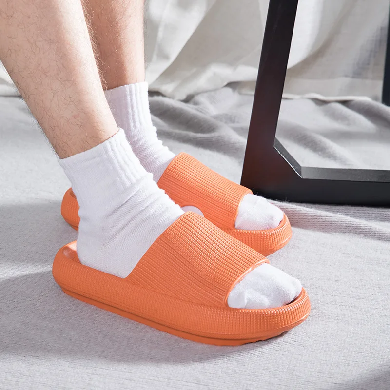 Cloud Sliders Women Men Non-Slip Bathroom Slippers Summer Soft Flip Flop Pillow Sliders Platform Pool Sliders Shower Shoes for I