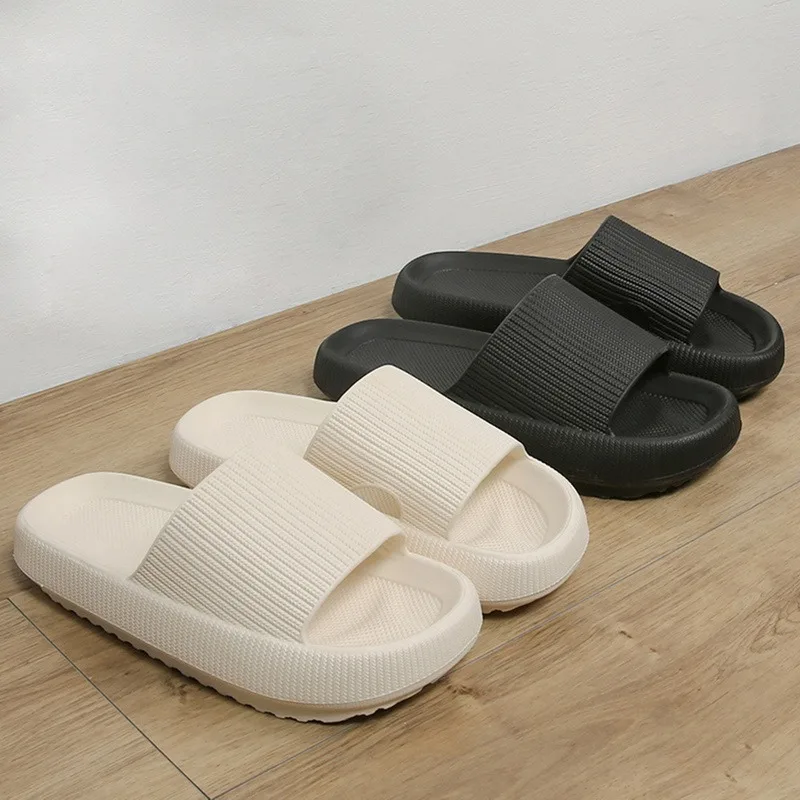 Cloud Sliders Women Men Non-Slip Bathroom Slippers Summer Soft Flip Flop Pillow Sliders Platform Pool Sliders Shower Shoes for I