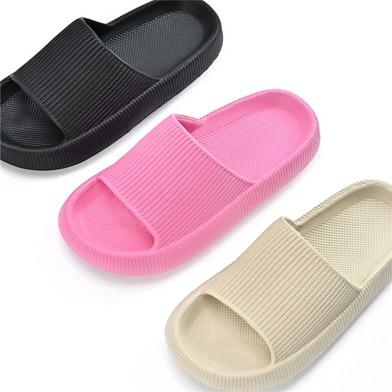 Cloud Sliders Women Men Non-Slip Bathroom Slippers Summer Soft Flip Flop Pillow Sliders Platform Pool Sliders Shower Shoes for I