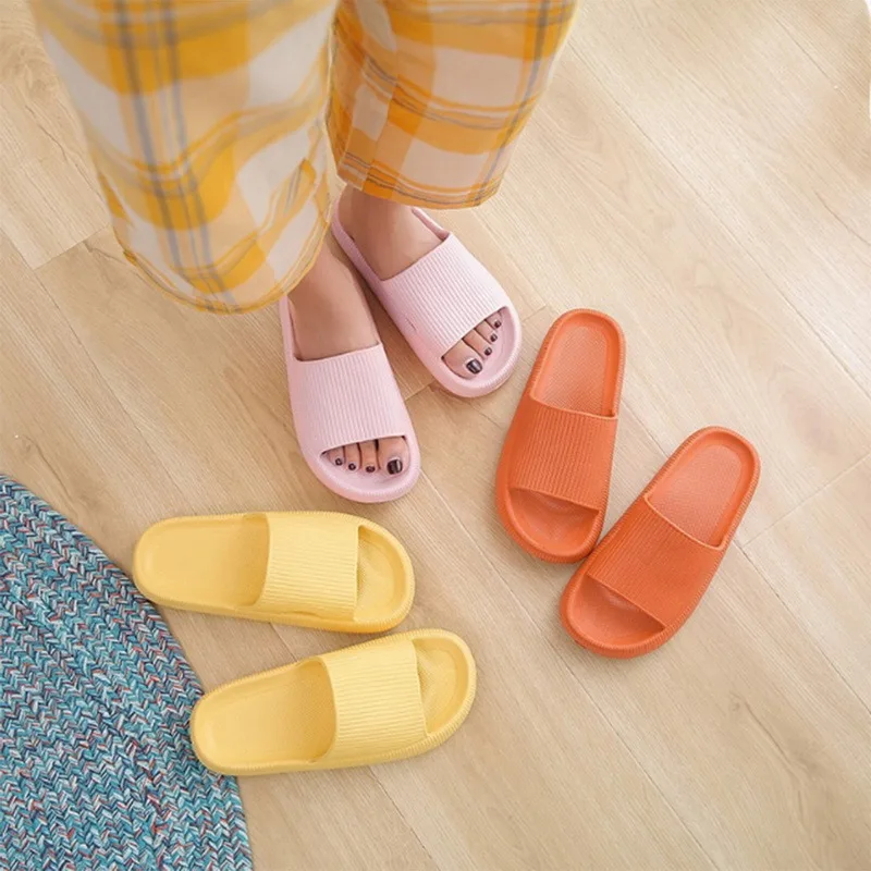 Cloud Sliders Women Men Non-Slip Bathroom Slippers Summer Soft Flip Flop Pillow Sliders Platform Pool Sliders Shower Shoes for I