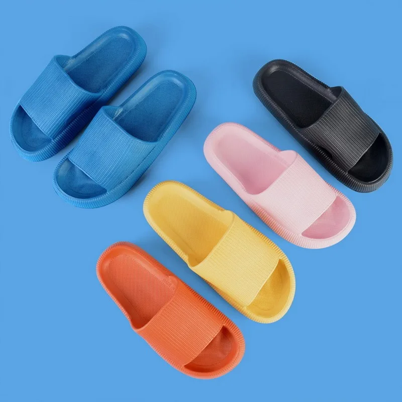Cloud Sliders Women Men Non-Slip Bathroom Slippers Summer Soft Flip Flop Pillow Sliders Platform Pool Sliders Shower Shoes for I