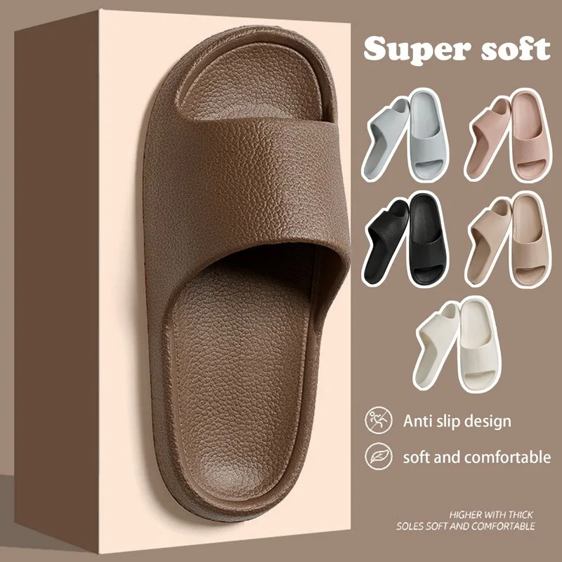 Cloud Sliders Women Men Non-Slip Bathroom Slippers Summer Soft Flip Flop Pillow Sliders Platform Pool Sliders Shower Shoes for I