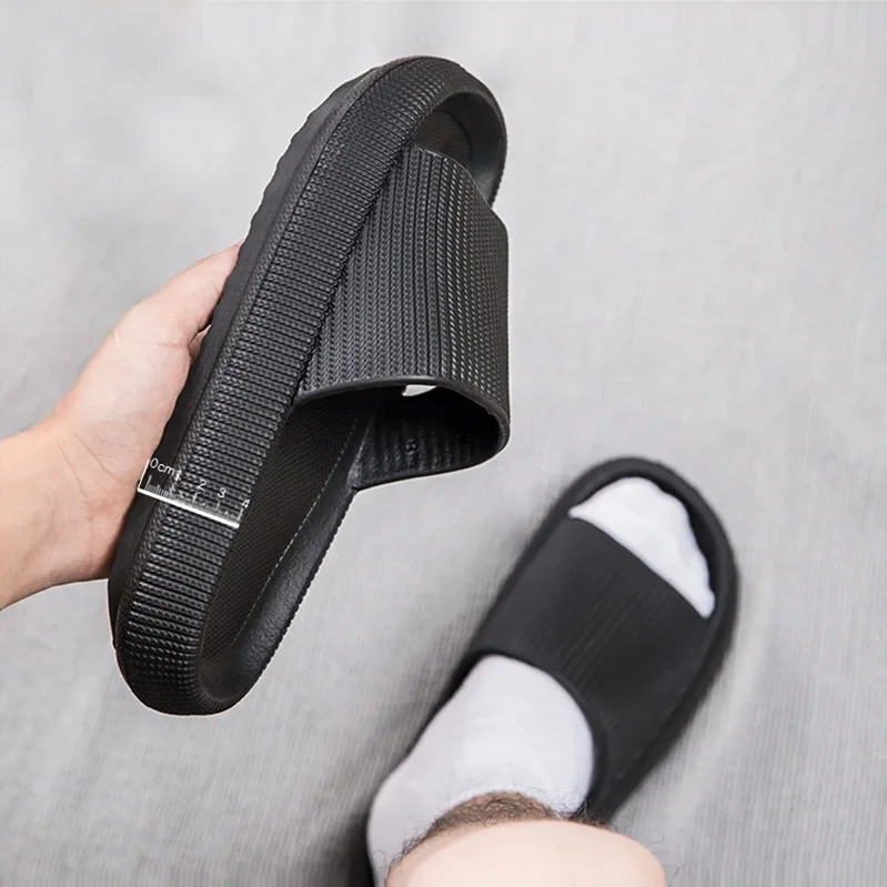 Cloud Sliders Women Men Non-Slip Bathroom Slippers Summer Soft Flip Flop Pillow Sliders Platform Pool Sliders Shower Shoes for I