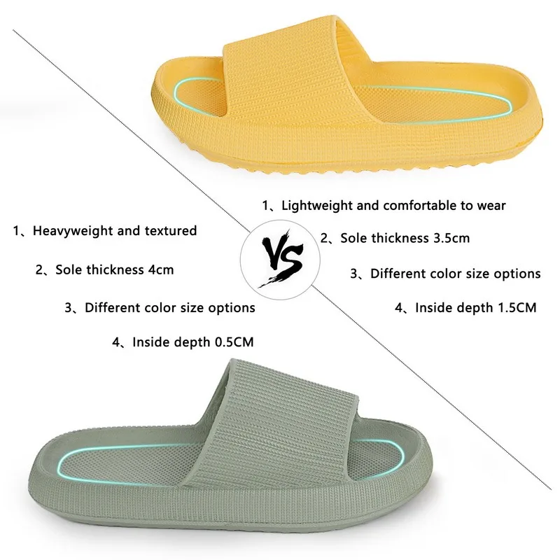 Cloud Sliders Women Men Non-Slip Bathroom Slippers Summer Soft Flip Flop Pillow Sliders Platform Pool Sliders Shower Shoes for I