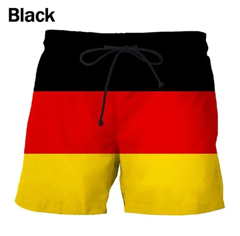 Germany USA UK Flag Beach Shorts Men 3D Printing Board Shorts Swimsuit homme 2024 Summer New Hawaii Swim Trunks Cool Ice Shorts