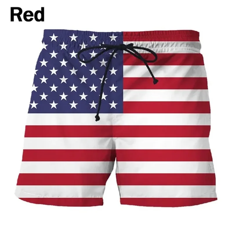 Germany USA UK Flag Beach Shorts Men 3D Printing Board Shorts Swimsuit homme 2024 Summer New Hawaii Swim Trunks Cool Ice Shorts