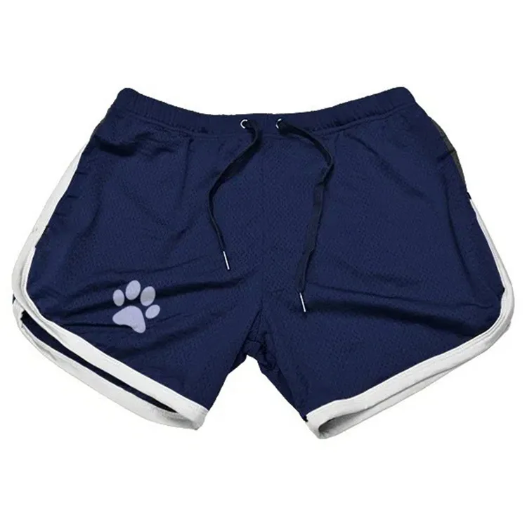 Beach Pants Summer Sports Men's Muscle Fitness Casual Mesh Breathable Pants Running Training Quick Dry Breathable Shorts