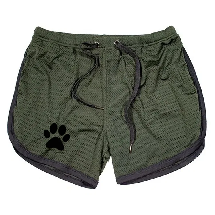 Beach Pants Summer Sports Men's Muscle Fitness Casual Mesh Breathable Pants Running Training Quick Dry Breathable Shorts
