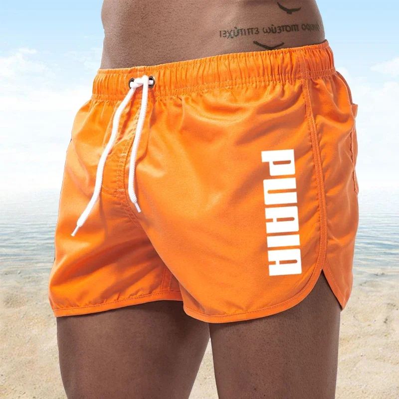 New Summer Hot Swimmers, Gym Running Shorts, Men's Beach Wear, Luxury Beach Shorts, Quick Drying