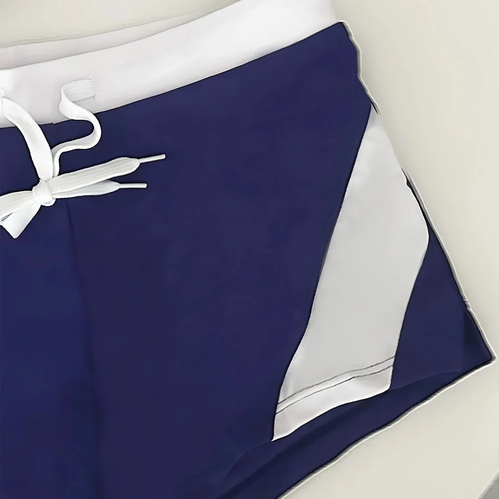 2025 quick-drying men's boxer swimming trunks zipper tether loose tight swimming beach swimming trunks spot E9J16