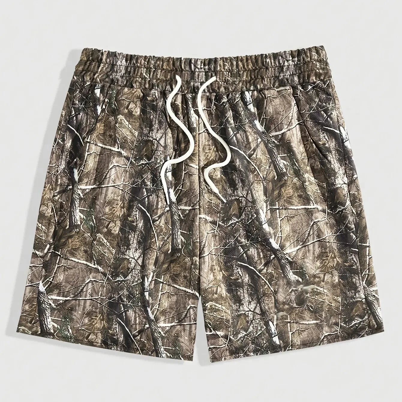 2026 New Deer Antler Tree Branch Camo Beach Shorts Men's Quick Drying Shorts Are Suitable for Daily Y2K