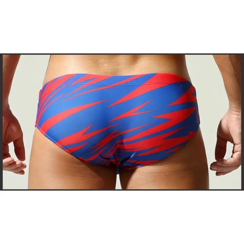 2026New men's swimming trunks training youth seaside beach swimming trunks low waist lace-up 26090