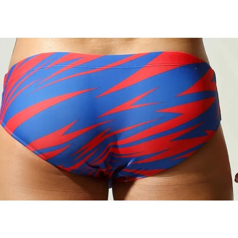 2026New men's swimming trunks training youth seaside beach swimming trunks low waist lace-up 26090