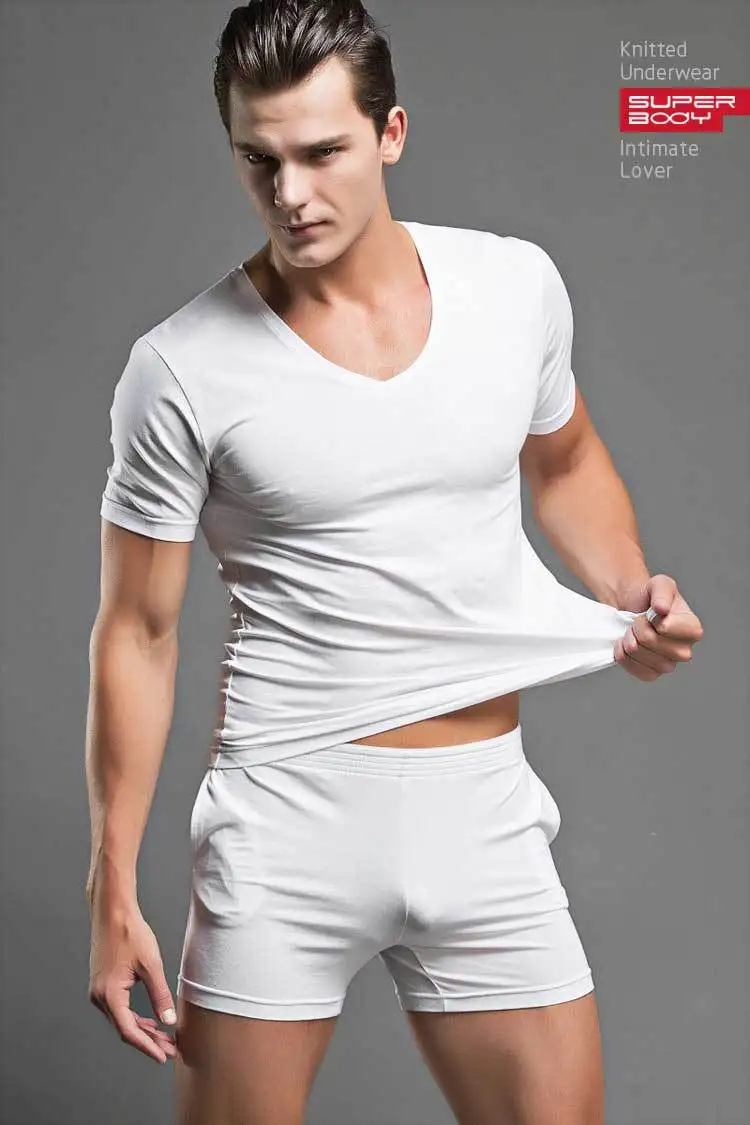 Solid color simple and fashionable men's modal shorts comfortable home pants pajama pants home solid color D6550