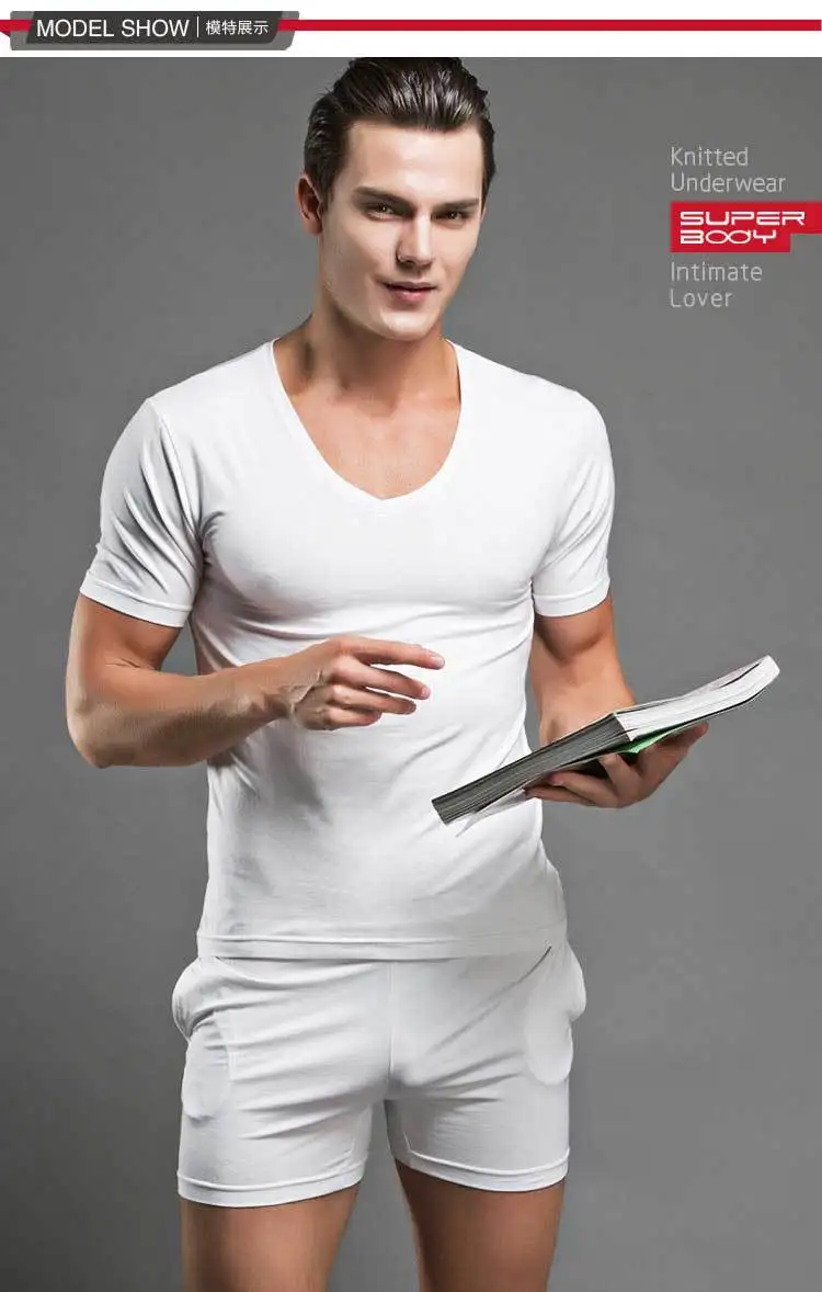Solid color simple and fashionable men's modal shorts comfortable home pants pajama pants home solid color D6550