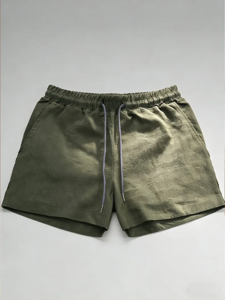 FGKKS Men Shorts Fashion New Basic Beach Solid Color Board Shorts Male Bermuda Casual Pure Cotton Comfortable
