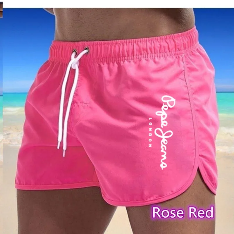 Men's quick drying beach underwear 2026 summer swimming shorts surfing breathable drawstring casual fashionable daily shorts