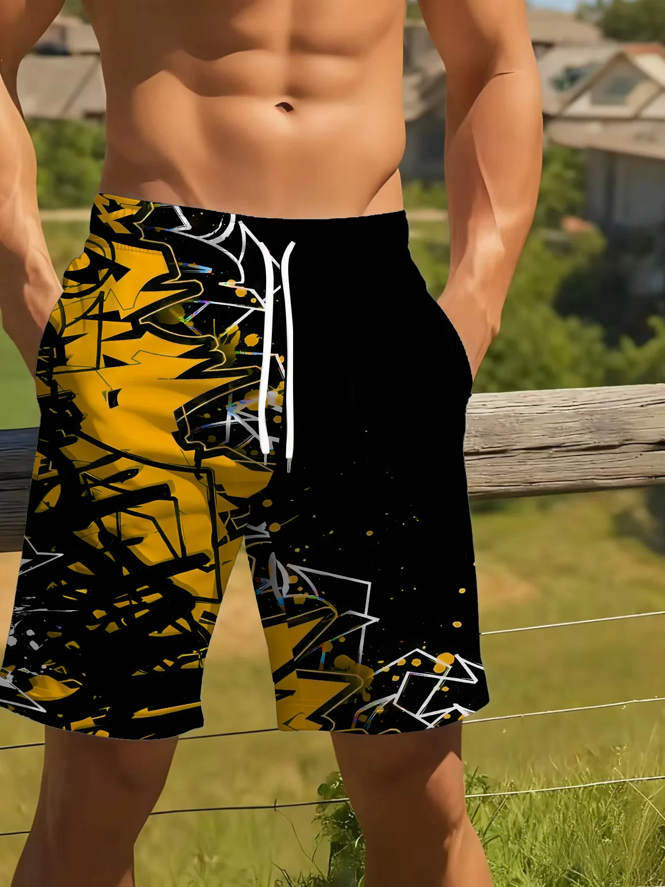Summer 2026 New Hip Hop Cool Holiday Shorts Loose Shorts 3D Printed Outdoor Casual Pattern Quick Drying Harajuku Shorts