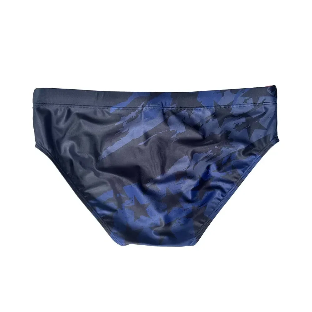 2026Professional swimming trunks youth training men's swimming trunks fashion printed European and American briefs 10062