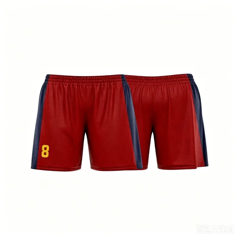 This Is A Customized Number Red Beach Shorts Summer Fashion Breathable Short Pants