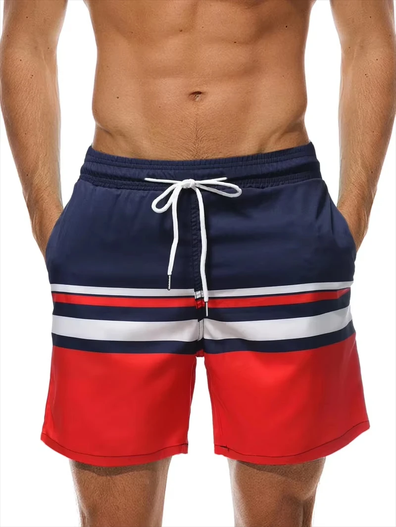 Hot Selling Top 3D National Flag Printed Beach Shorts, Unisex Short Pants, Summer Swim Trunks for Vacation & Seaside Activities