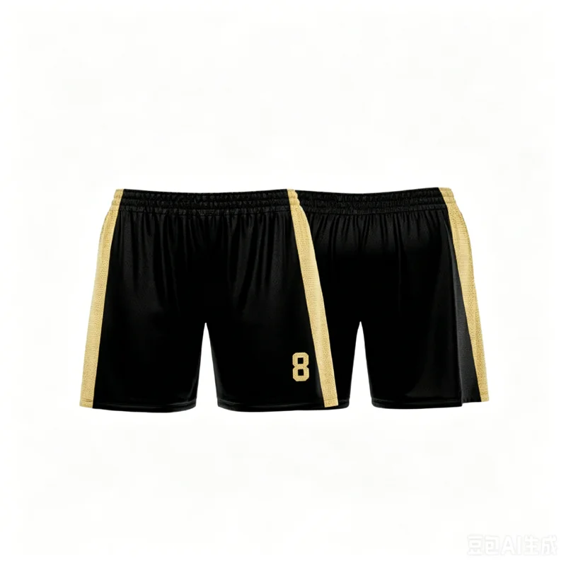 This Is A Customized Beige And Black Beach Shorts Summer Fashion Breathable Short Pants