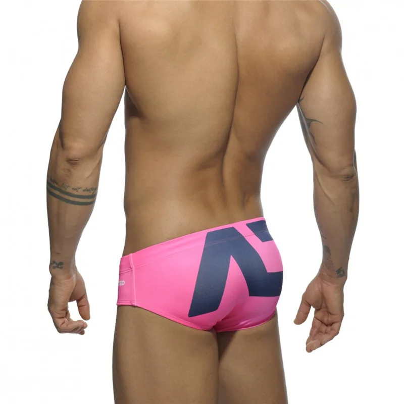 2025 Spot Men's Swimsuit Triangle Cup Swimsuit Low Waist Swimsuit Ultra Fine Nylon Printed Shorts ADS045