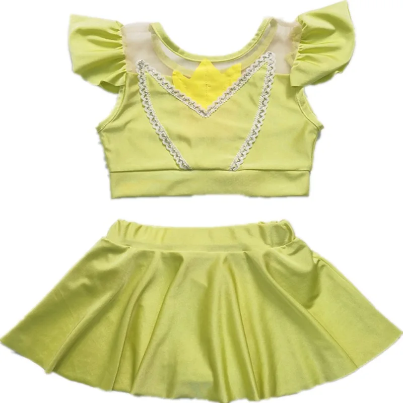 Princess Girl Swimsuits Cute Design Kids Beach Wear Size 100-150 Children Summer Swimwear