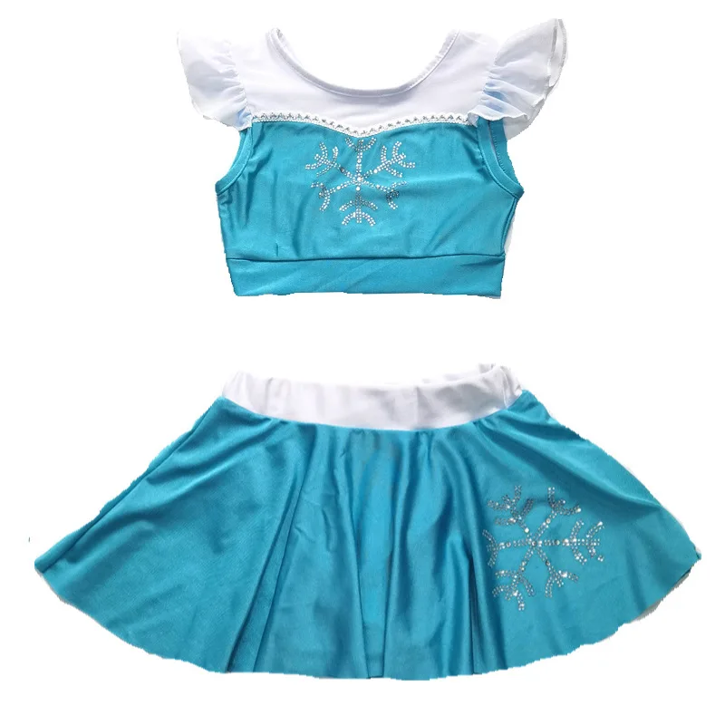 Princess Girl Swimsuits Cute Design Kids Beach Wear Size 100-150 Children Summer Swimwear