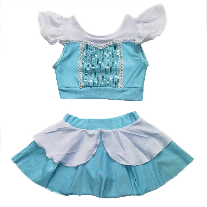 Princess Girl Swimsuits Cute Design Kids Beach Wear Size 100-150 Children Summer Swimwear