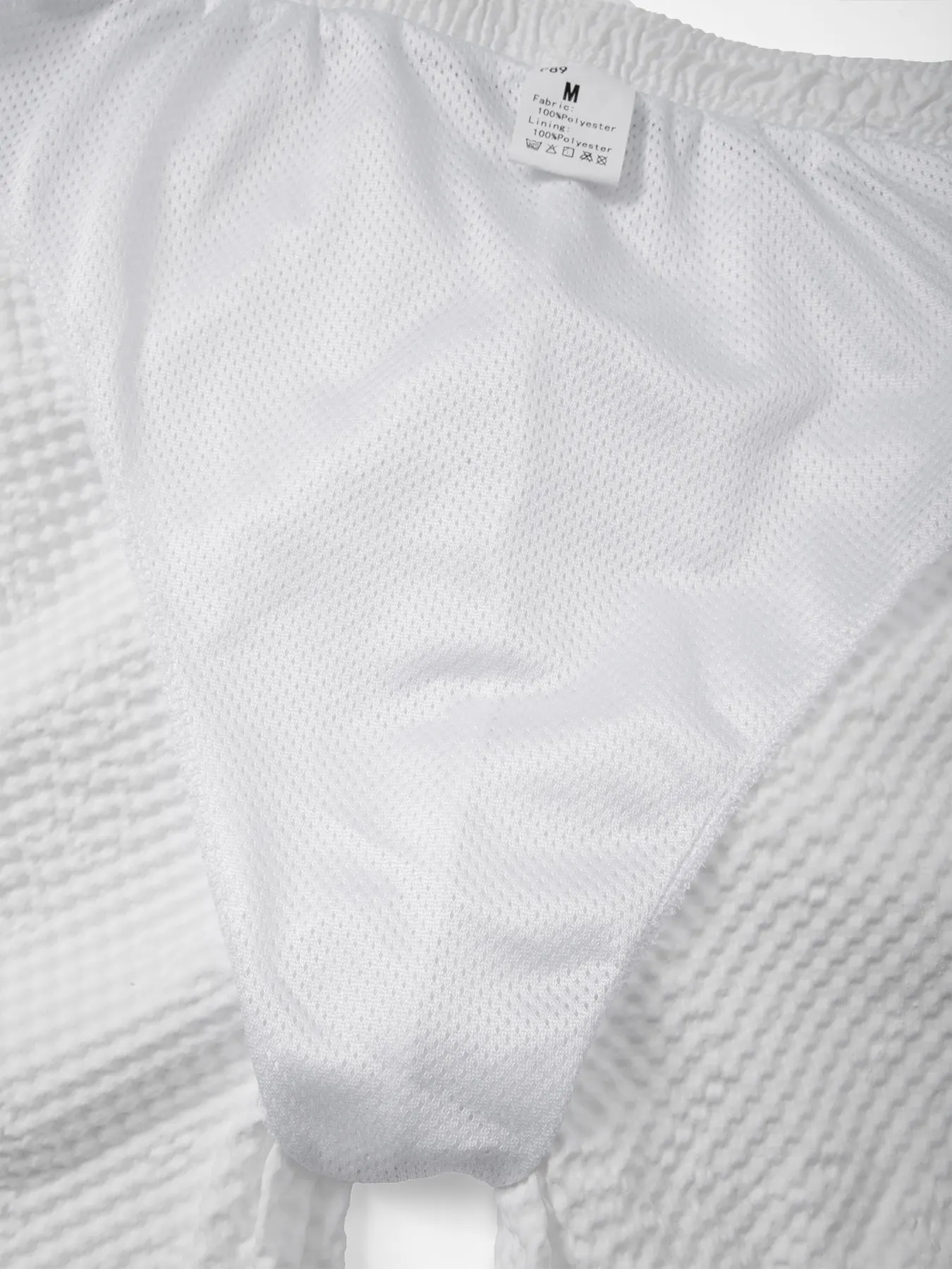 Men's Bubble Grid Beach Shorts Quick Dry Swim Trunks Zipper Pockets Elastic Waist Holiday Patch Casual Summer Board Shorts