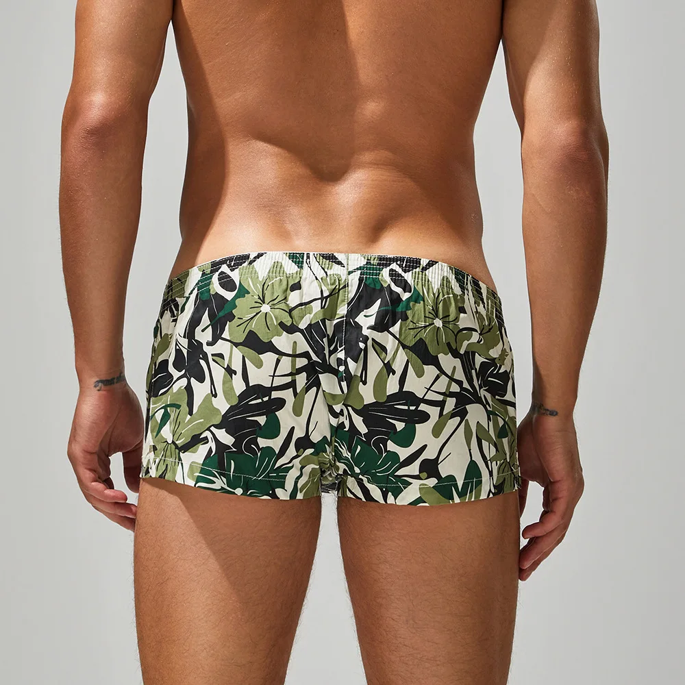 New printed fashionable fresh natural wind men's pure cotton men's cross-border flat pants 250503