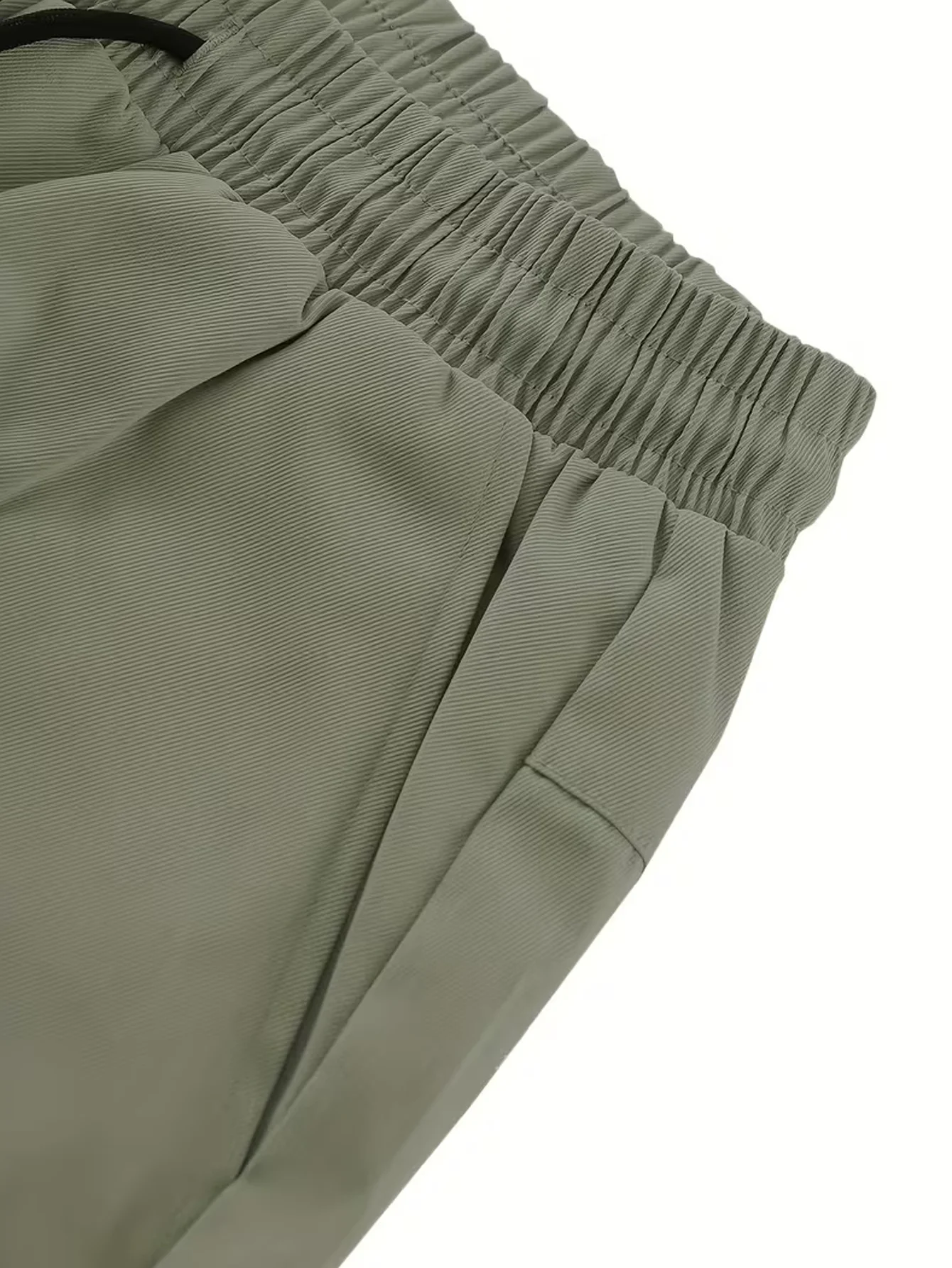 Men's Shorts Summer Black Casual Drawstring Cropped Pants Vacation Loose Cargo Man Clothes Sweatsuit Running Tennis Basketball