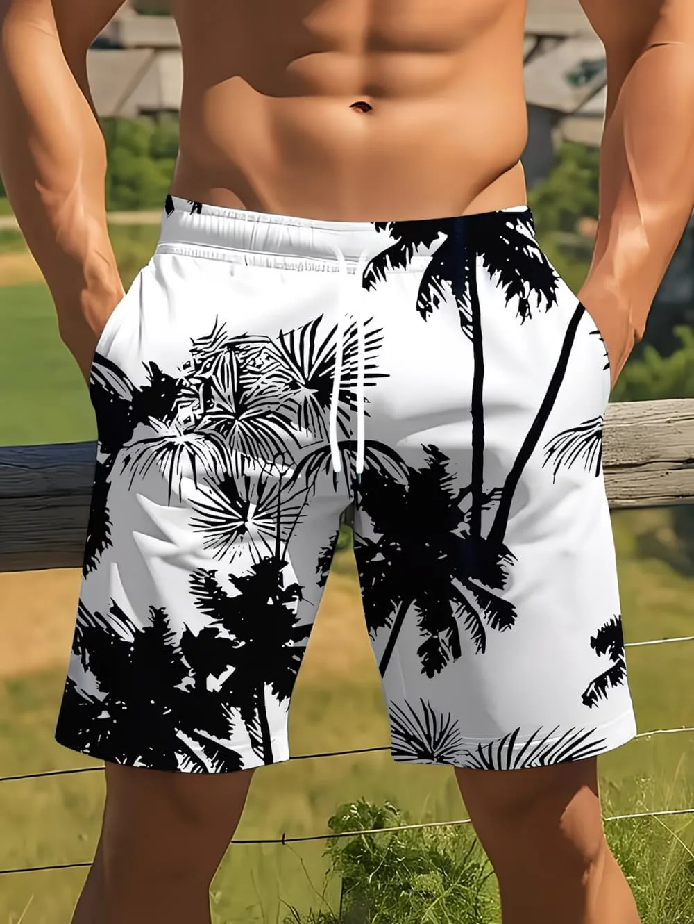 Summer Men's Beach Vacation Hawaiian Style 3D Printed Shorts Street Fashion Y2K Shorts Breathable Loose Fit Fitness Swim Trunks