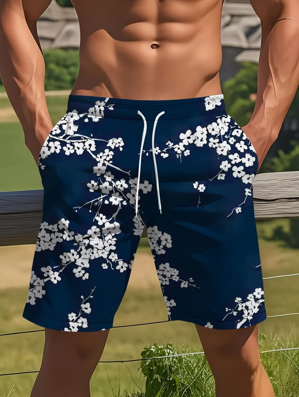 Summer Men's Beach Vacation Hawaiian Style 3D Printed Shorts Street Fashion Y2K Shorts Breathable Loose Fit Fitness Swim Trunks