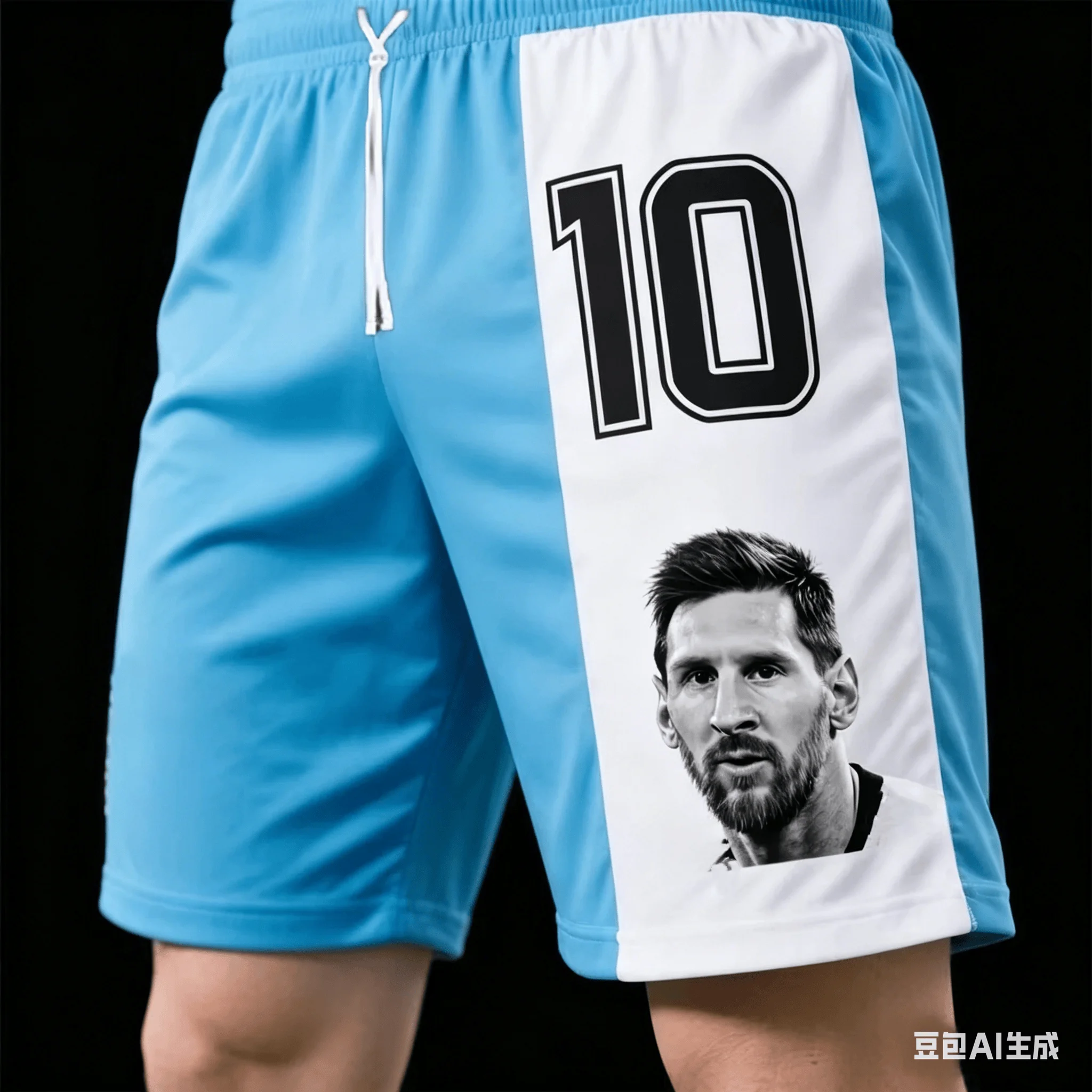 Adult and Children's Messi Quick-dry 3D Printed Soccer Fan Beach Holiday Sports Casual Pants, Fans Ecstatic