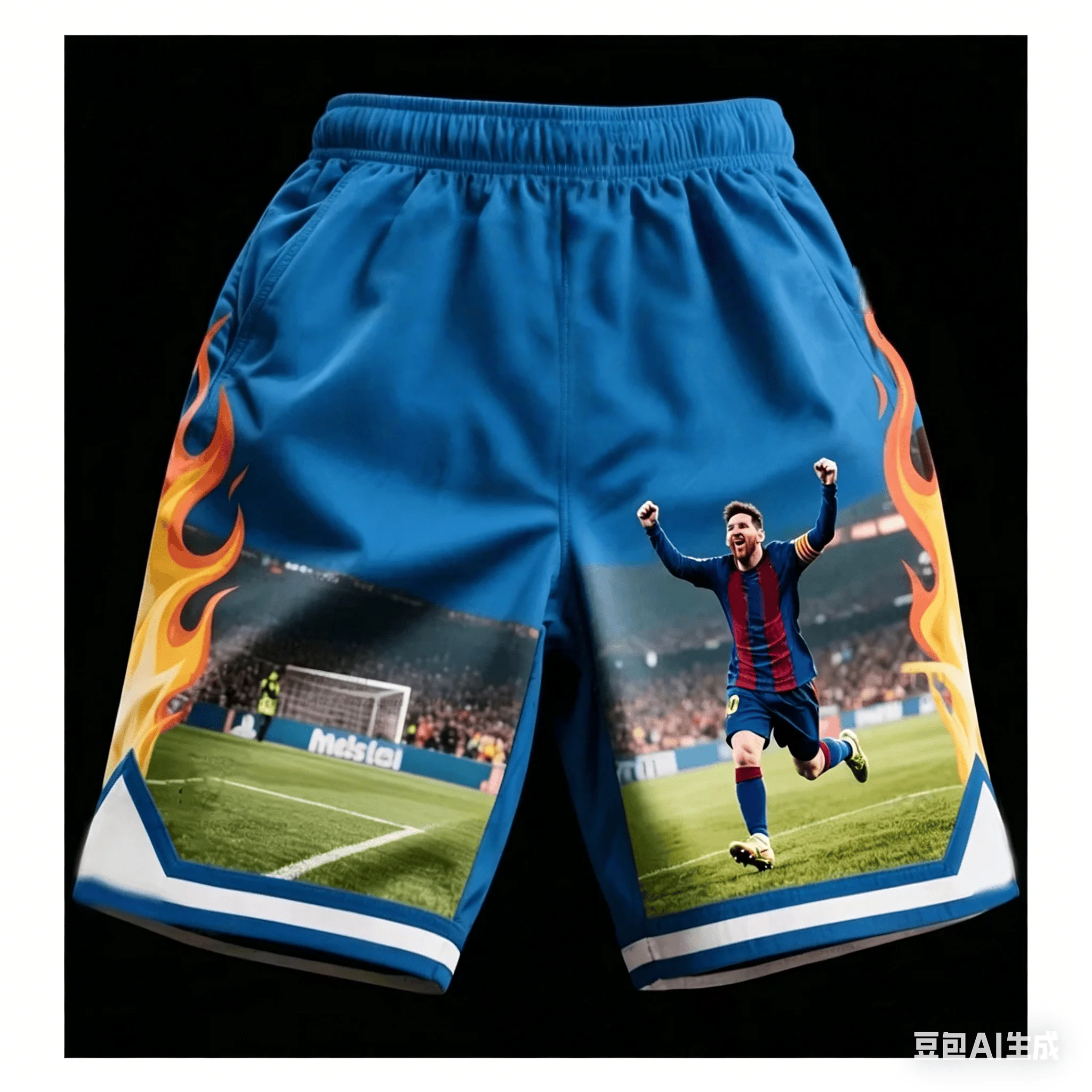 Adult and Children's Messi Quick-dry 3D Printed Soccer Fan Beach Holiday Sports Casual Pants, Fans Ecstatic