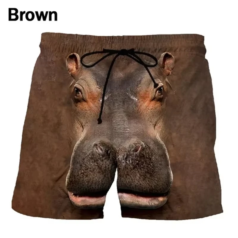 3D Funny Elephant Animal Beach Men Shorts Hawaiian Surf Board Men Short Pants Swim Trunks Women Swimsuit Kid Shorts Pants Y2k