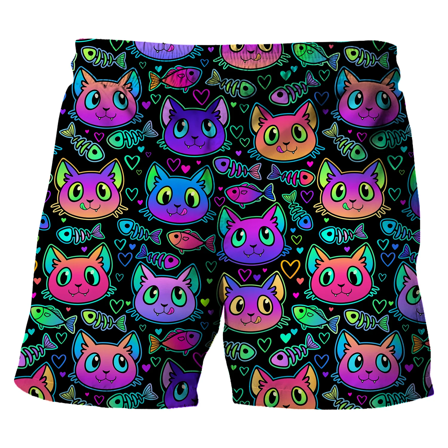 Men's Fashion Skull Man Pattern Digital 3D Printing Men's Casual Drawstring Shorts with Pockets Suitable for Summer Leisure