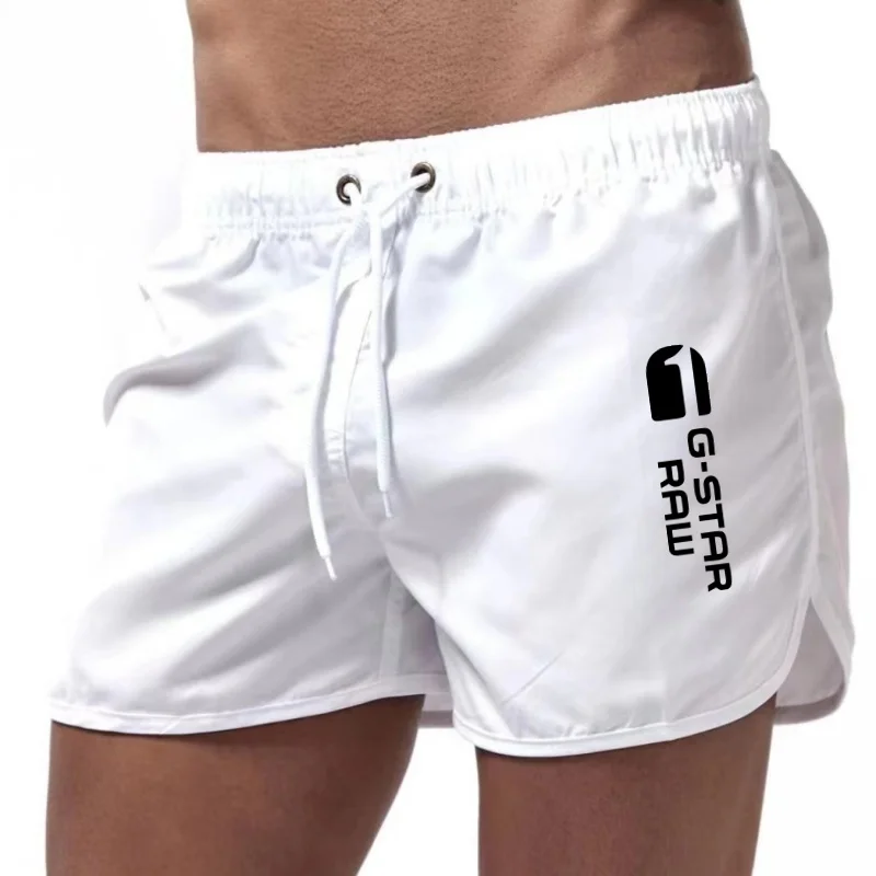 Summer Shorts Men Fast Drying Swim Breathable Net Surf Beach Pants Men'S Fitness Elastic Waist