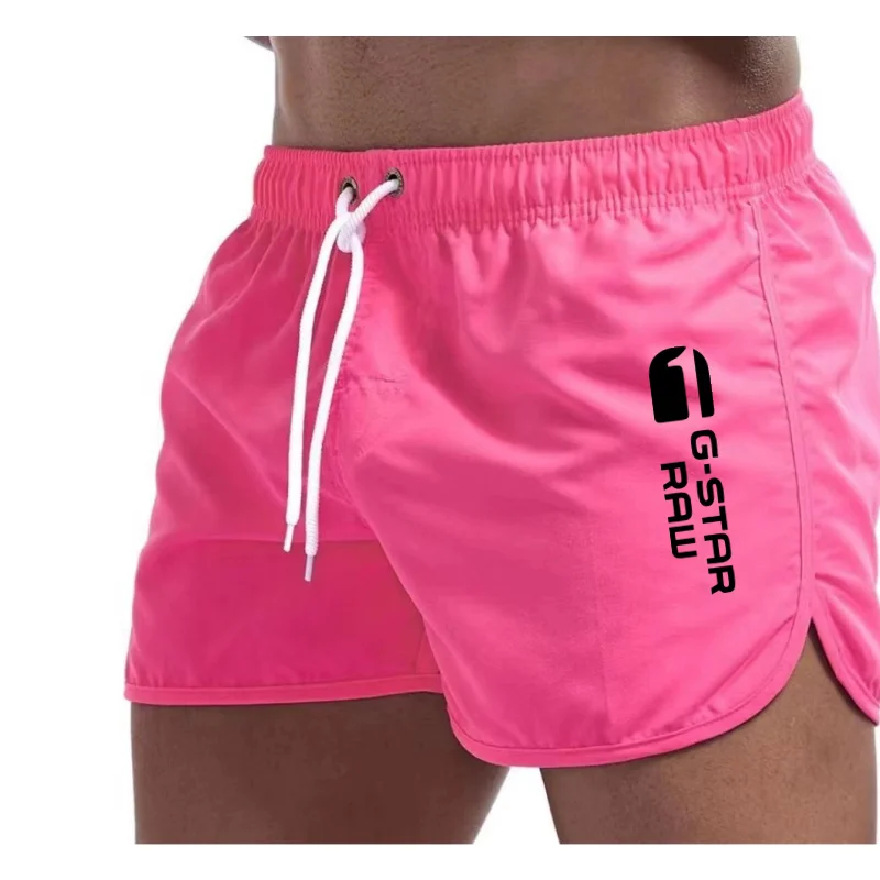 Summer Shorts Men Fast Drying Swim Breathable Net Surf Beach Pants Men'S Fitness Elastic Waist