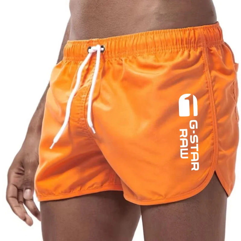 Summer Shorts Men Fast Drying Swim Breathable Net Surf Beach Pants Men'S Fitness Elastic Waist