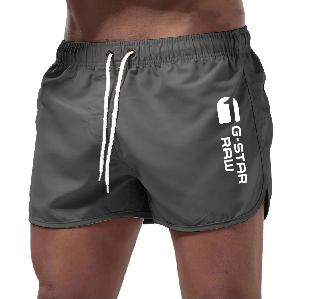 Summer Shorts Men Fast Drying Swim Breathable Net Surf Beach Pants Men'S Fitness Elastic Waist