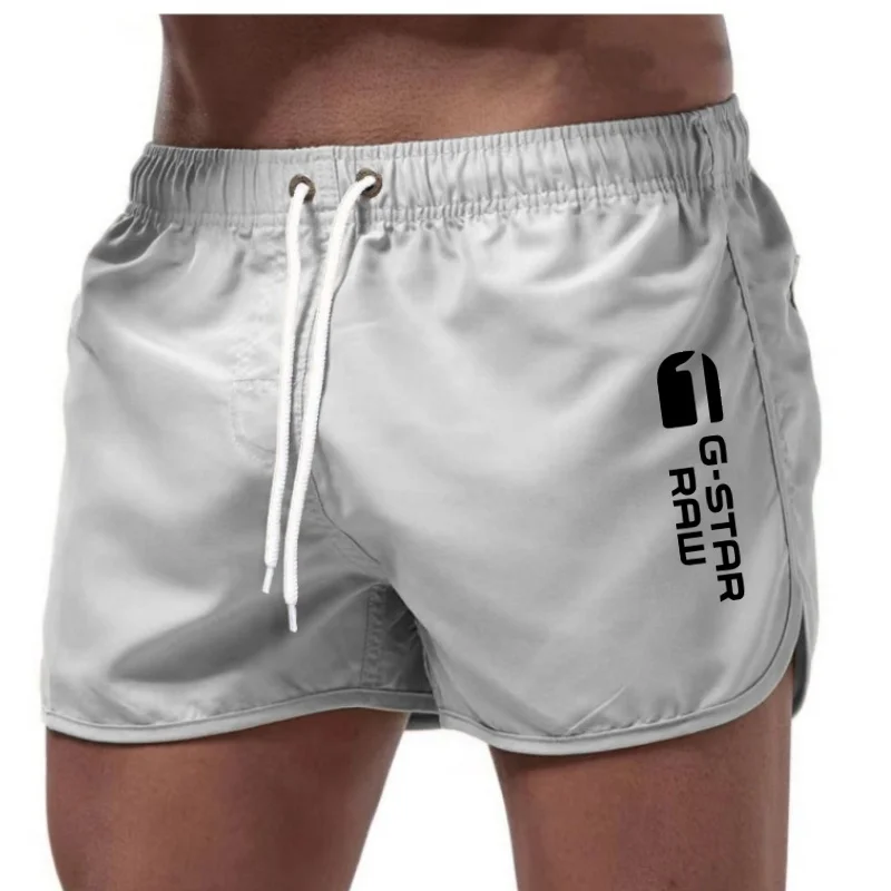 Summer Shorts Men Fast Drying Swim Breathable Net Surf Beach Pants Men'S Fitness Elastic Waist