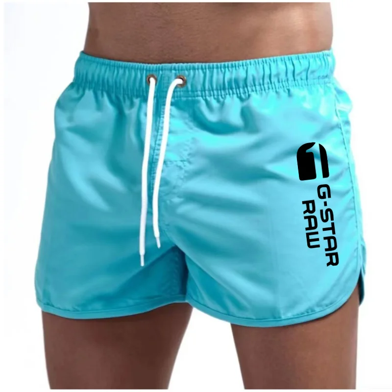 Summer Shorts Men Fast Drying Swim Breathable Net Surf Beach Pants Men'S Fitness Elastic Waist