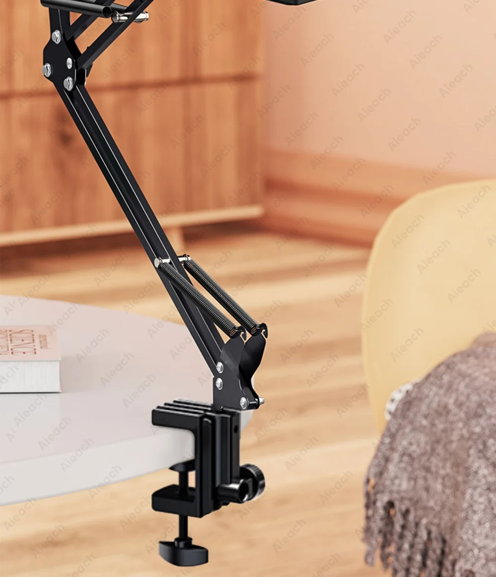 Adjustable Bed Tablet Stand for 4-12.9 Inches Mobile Phones Tablets Aluminum Arm Bed Desk Tablet Mount Support for iPad Mini