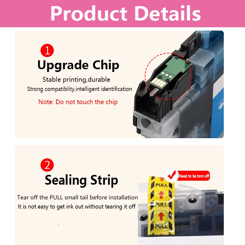 LC123 LC-123 LC 123 XL LC123XL Ink Inkjet Cartridges For Brother MFC J4410DW J4510DW J4610DW J4710DW J470DW J6920DW