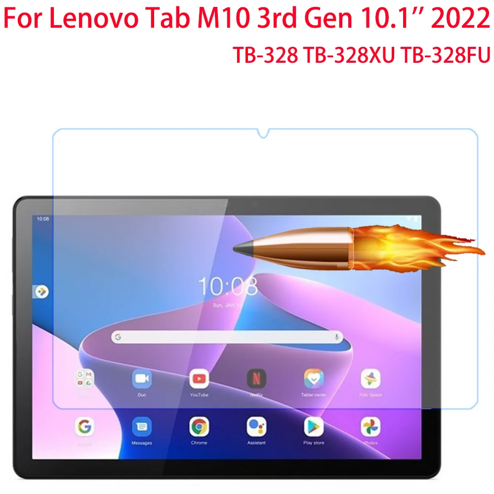 3 Packs Tempered Glass Screen Protector For Lenovo Tab M10 Gen 3 2022 M10 3rd Gen 10.1 inch TB-328 TB-328FU XU Protective Film